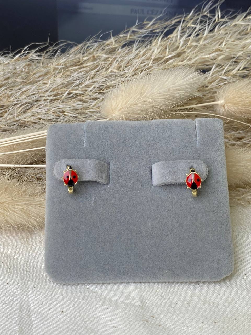 Серьги детские из желтого золота  585 пробы